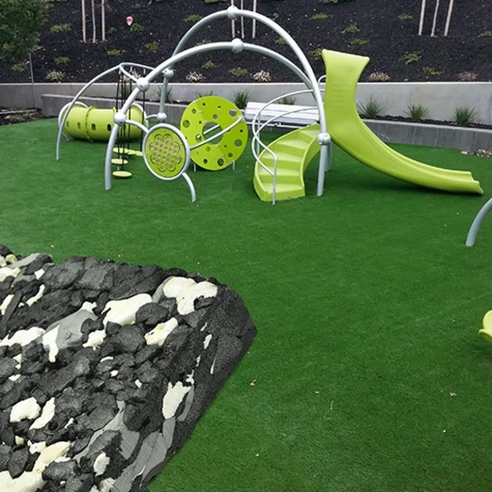 Play Time Playground Green 1-1/4 Inch Turf with 1.25 Inch Pad Per SF