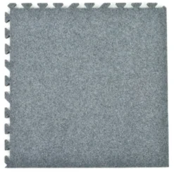 Plush Comfort Carpet Tile 5/8 Inch x 10x10 Ft. Kit Beveled Edges