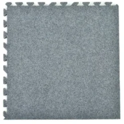 Plush Comfort Carpet Tile 5/8 Inch x 10x20 Ft. Kit Beveled Edges