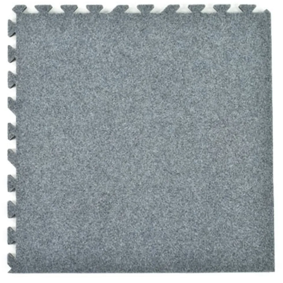 Plush Comfort Carpet Tile 5/8 Inch x 10x20 Ft. Kit Beveled Edges