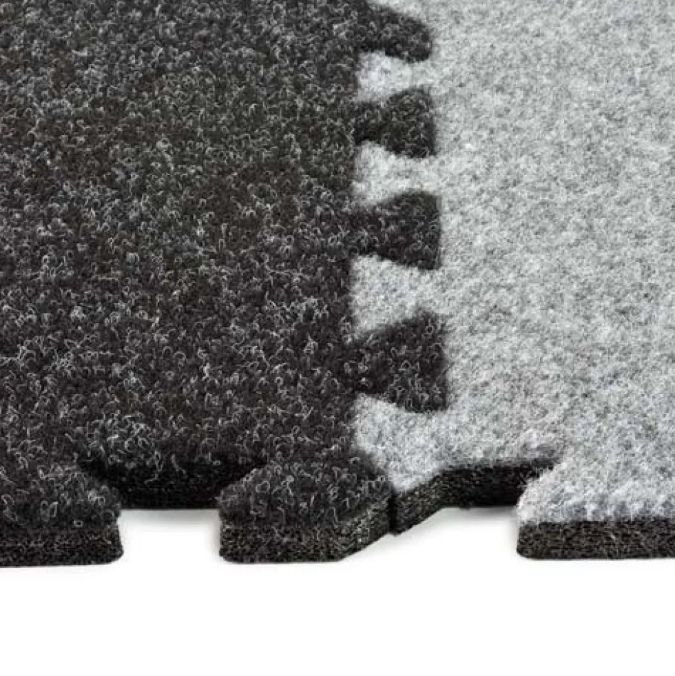 Plush Comfort Carpet Tile 5/8 Inch x 20x30 Ft. Kit Beveled Edges