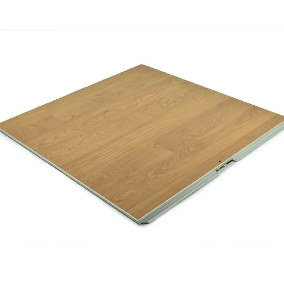 Portable Dance Floor Seamless Wood Grain Cam Lock 1/2 Inch x 3x3 Ft.