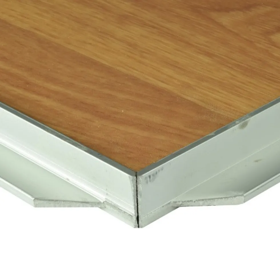 Portable Dance Floor Seamless Wood Grain Cam Lock 1/2 Inch x 3x3 Ft.