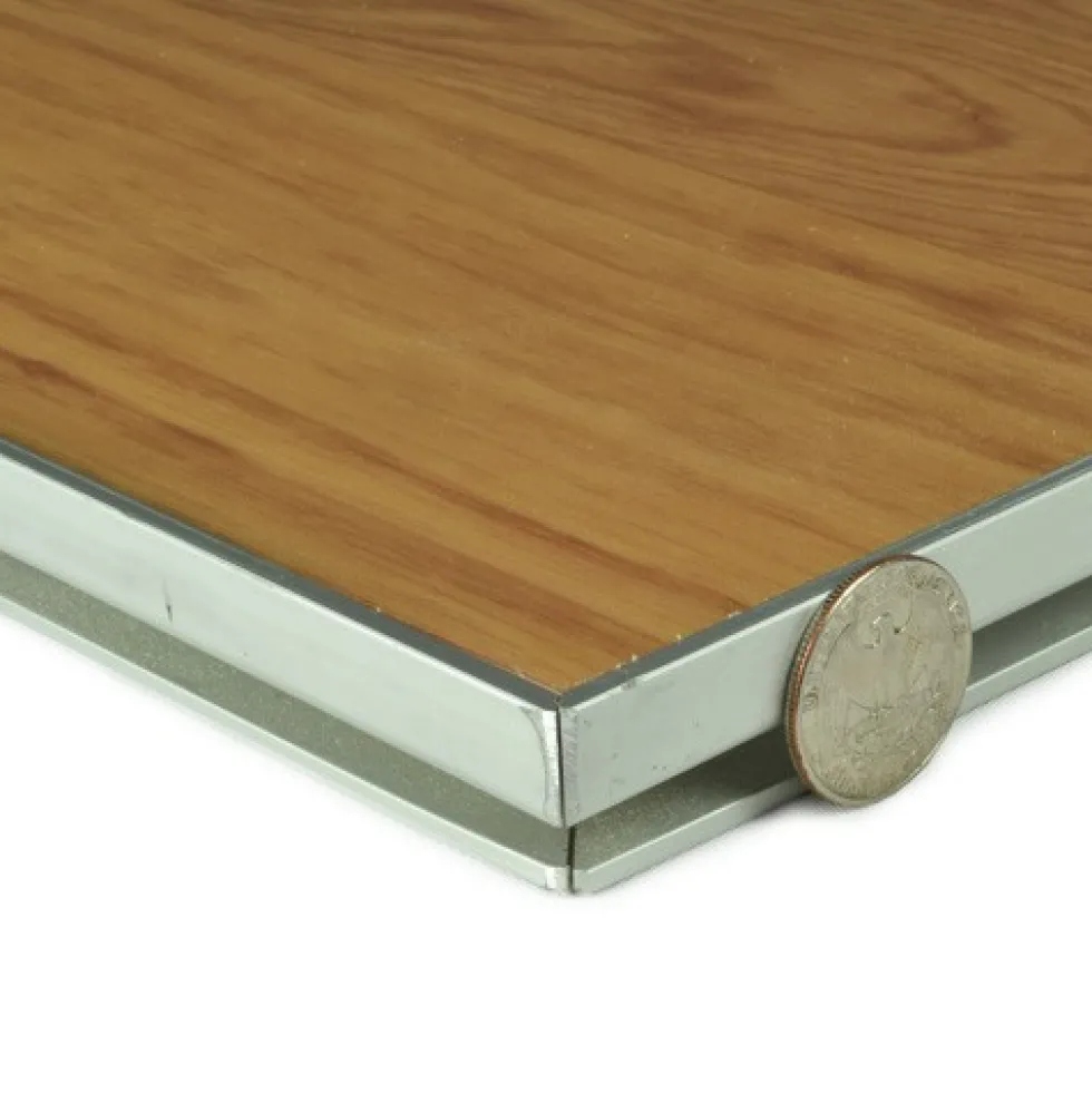 Portable Dance Floor Seamless Wood Grain Cam Lock 1/2 Inch x 3x3 Ft.
