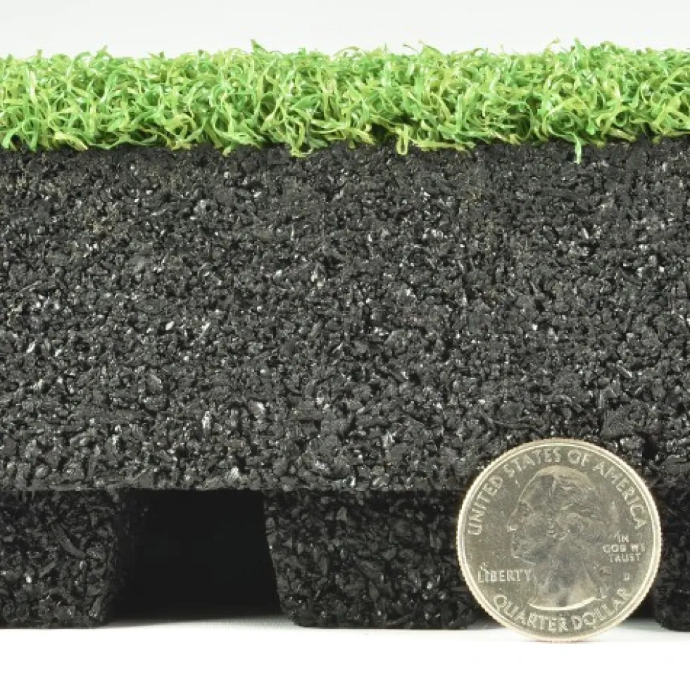RageTurf dBTile 2.5 Inch x 24x24 Inches with Quad Blok