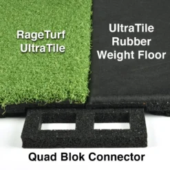 RageTurf UltraTile 1 Inch x 24x24 Inches with Quad Blok