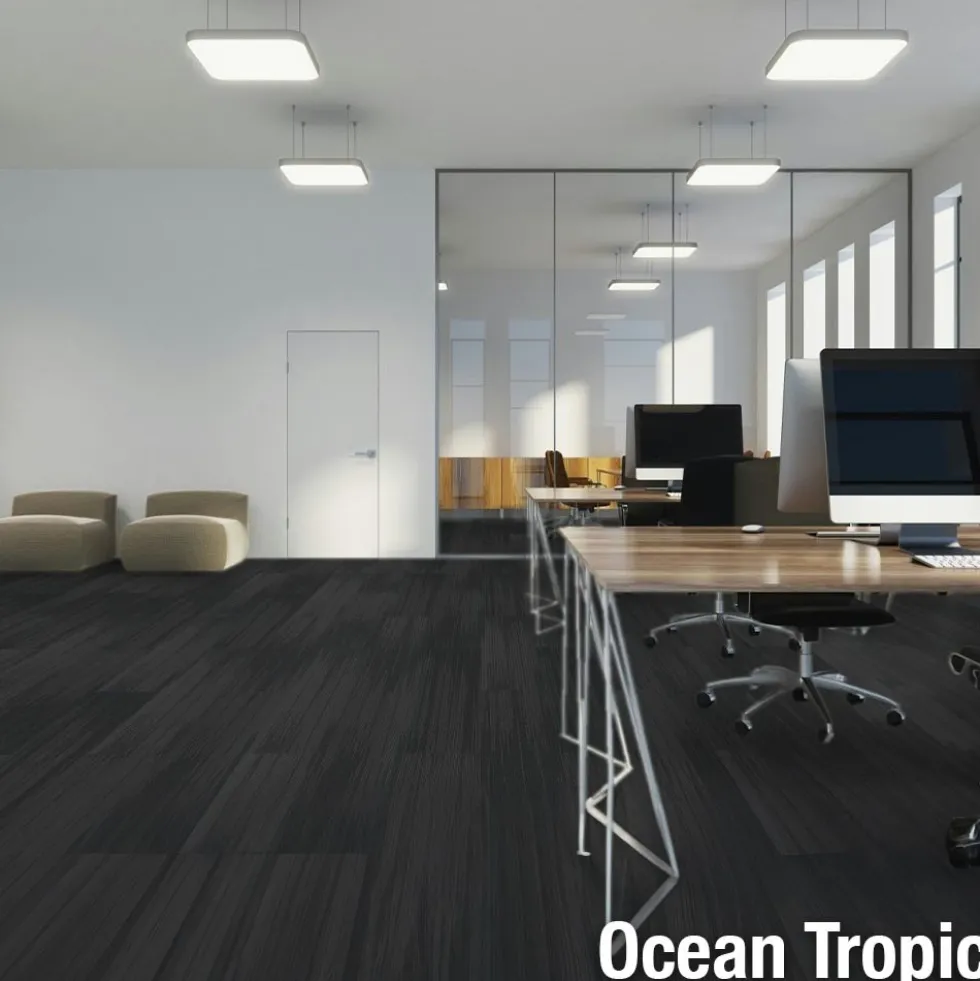 Reverb Commercial Carpet Planks 1/4 Inch x 12x48 Inches Carton of 14