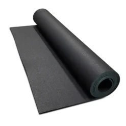 Rolled Rubber Pacific Black 1/4 Inch 10 LF