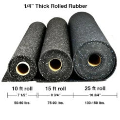 Rolled Rubber Pacific 1/4 Inch Black Per SF