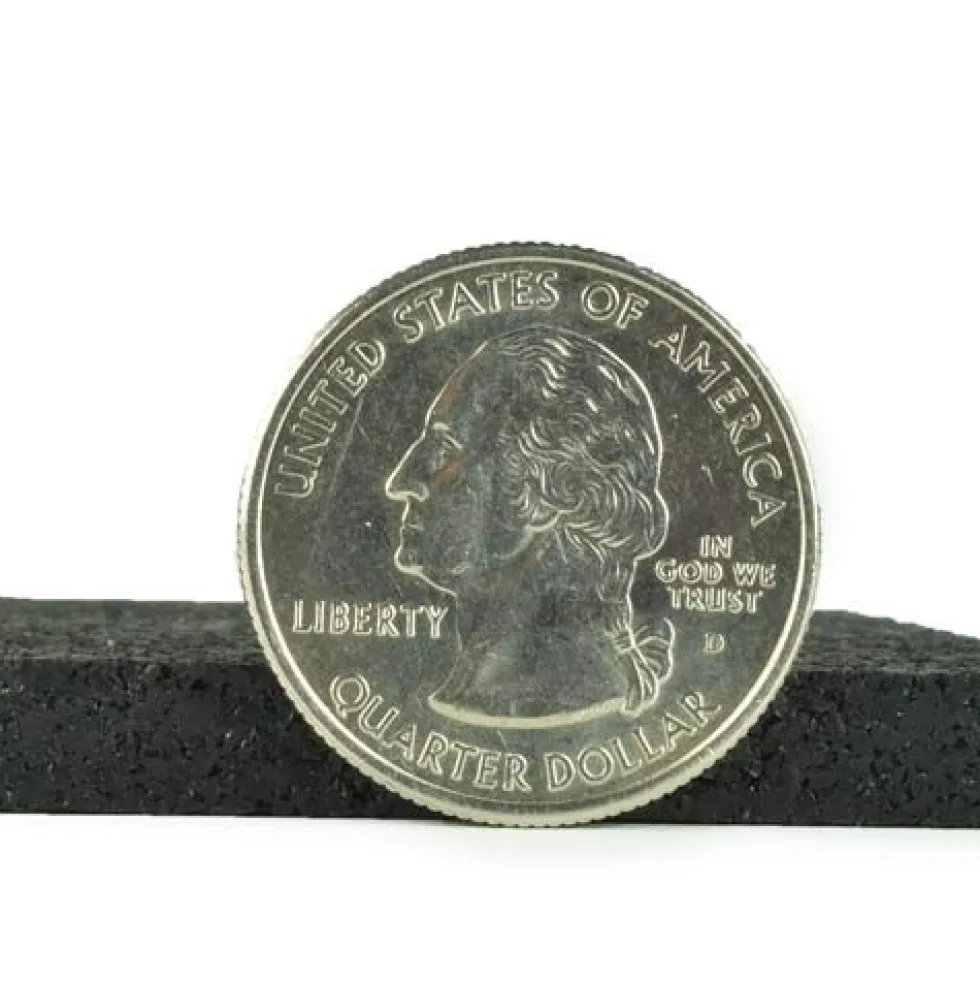 Rolled Rubber Sport 1/4 Inch Black Per SF