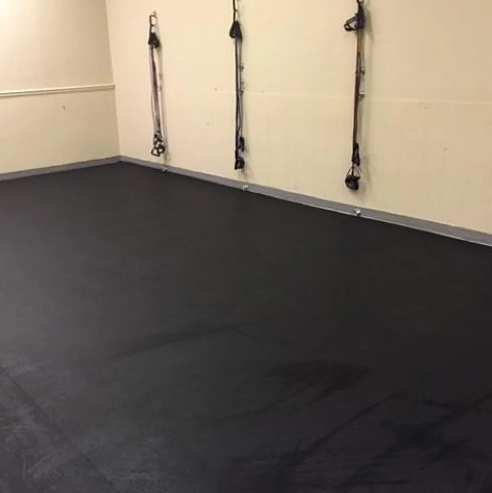 Rubber Flooring Roll Geneva 1/4 Inch Black Per SF