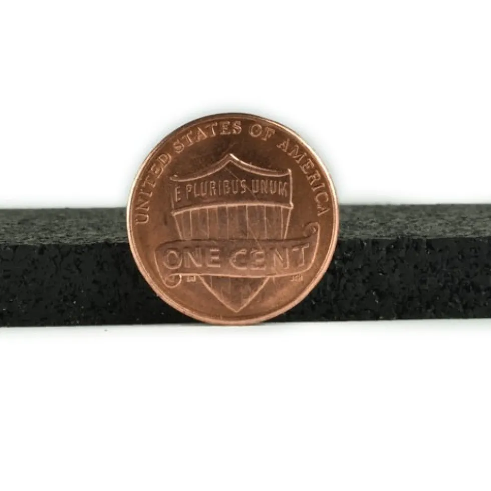 Rubber Flooring Roll Geneva 8 mm Black Per SF