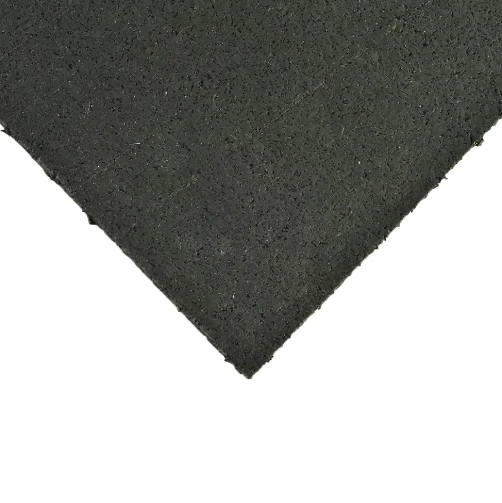 Rubber Flooring Roll Geneva 8 mm Black Per SF