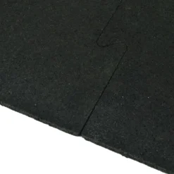 Rubber Tile Interlocking Black 8 mm x 2x2 Ft. Pacific