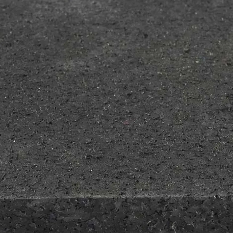 Rubber Tile Interlocking Black 1/4 Inch x 2x2 Ft. Pacific