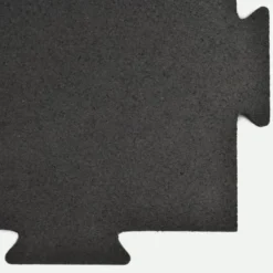 Rubber Tile Interlocking Black 1/4 Inch x 2x2 Ft. Pacific