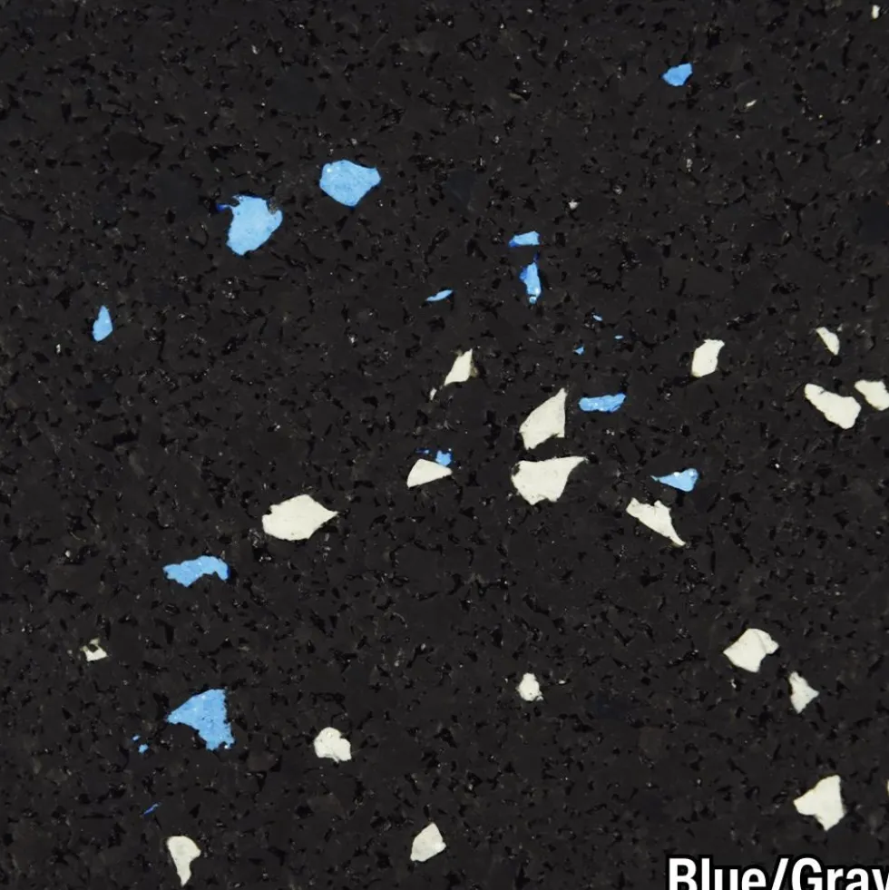 Rubber Tile Interlocking 10% Color CrossTrain 8 mm x 2x2 Ft. Pacific