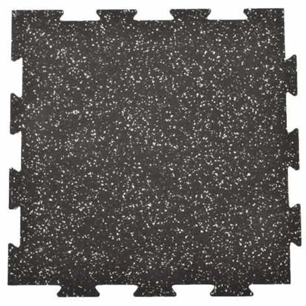 Rubber Tile Interlocking 10% Color CrossTrain 8 mm x 2x2 Ft. Pacific