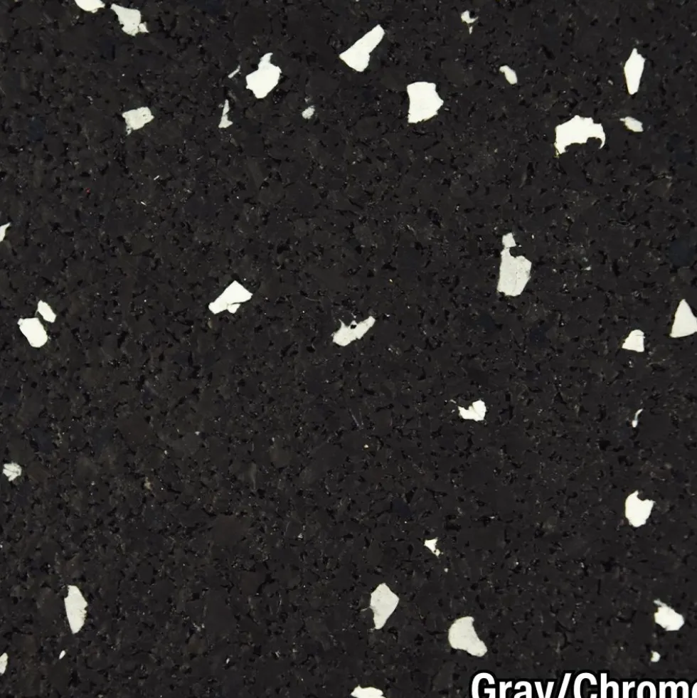 Rubber Tile Interlocking 10% Color CrossTrain 1/2 Inch x 2x2 Ft. Pacific
