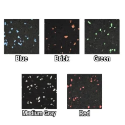 Rubber Tile Interlocking 10% Color 1/4 Inch x 2x2 Ft. Pacific