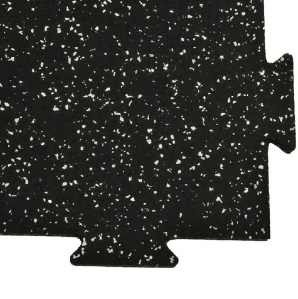 Rubber Tile Interlocking 10% Color 3/8 Inch x 2x2 Ft. Pacific