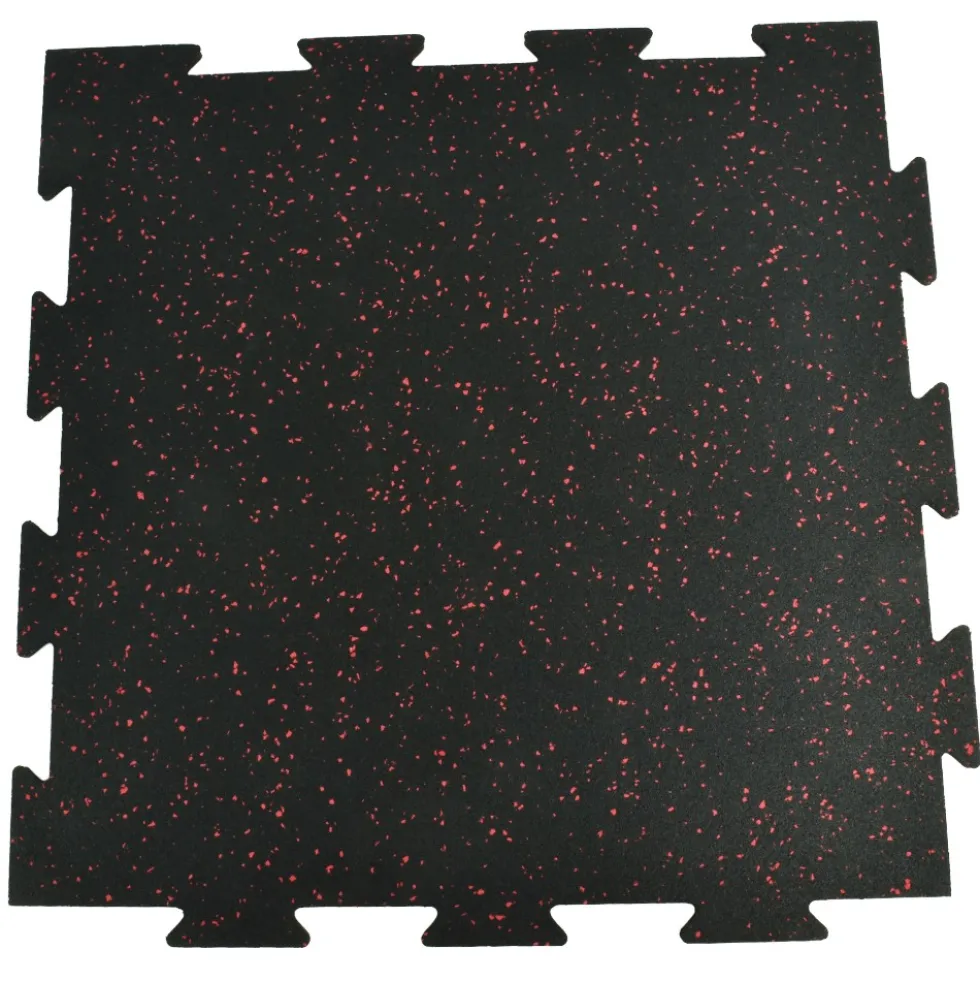 Rubber Tile Interlocking 10% Color 3/8 Inch x 2x2 Ft. Pacific