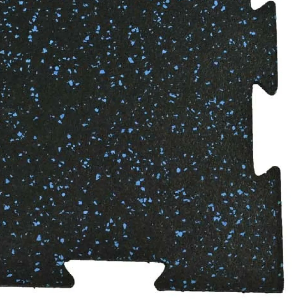 Rubber Tile Interlocking 10% Color 3/8 Inch x 2x2 Ft. Pacific