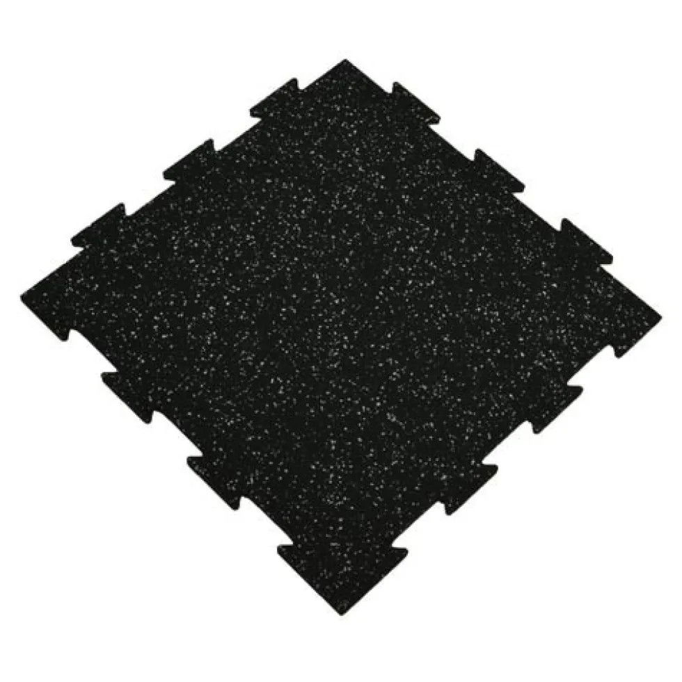 Rubber Tile Interlocking 10% Color 3/8 Inch x 2x2 Ft. Pacific