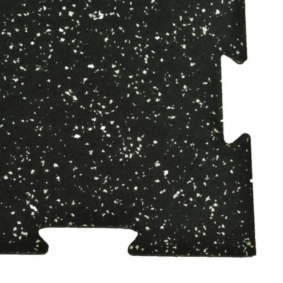 Rubber Tile Interlocking 10% Color 3/8 Inch x 2x2 Ft. Pacific