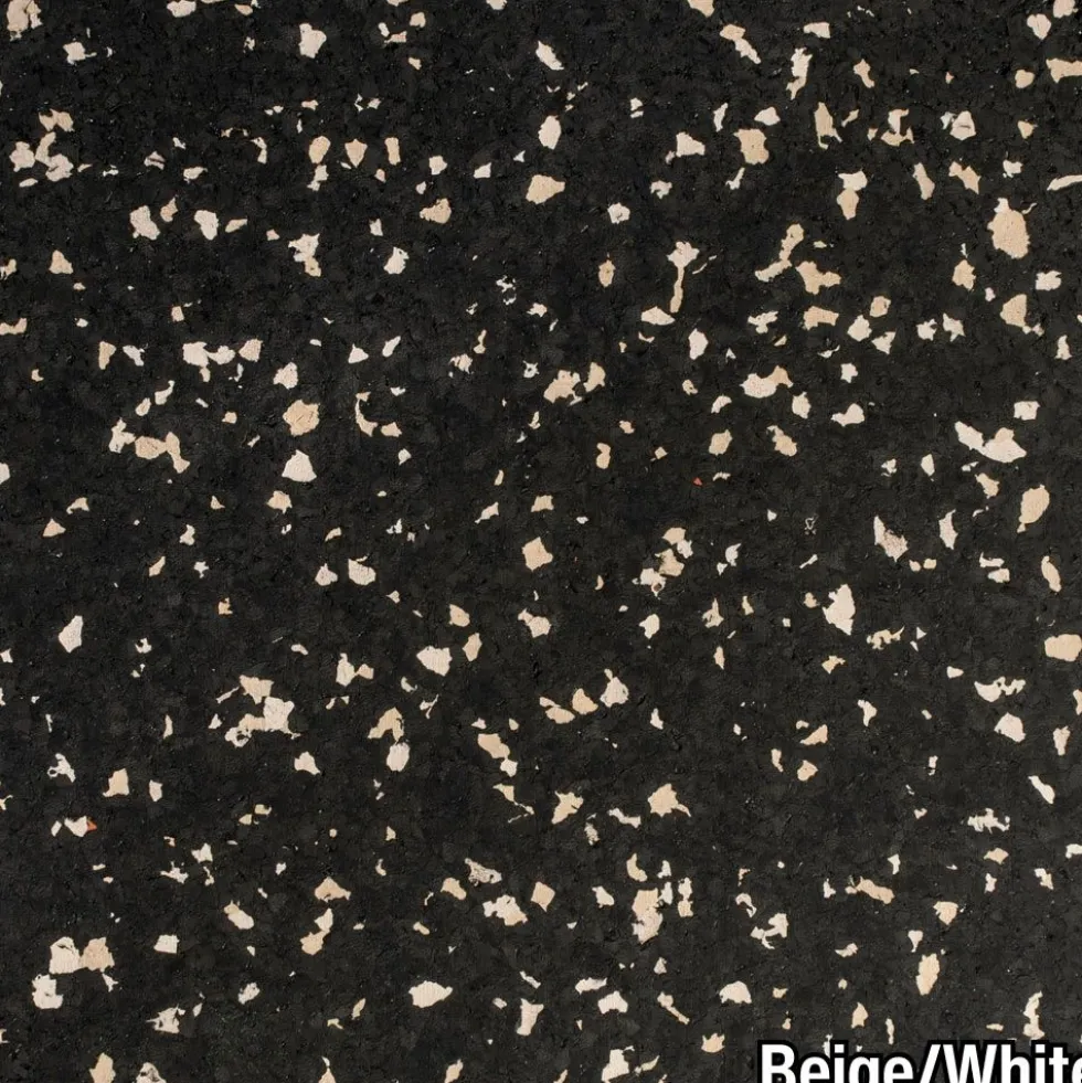 Rubber Tile Interlocking 10% Color CrossTrain Custom 3/8 Inch x 2x2 Ft. Pacific