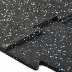 Rubber Tile Interlocking 10% Color CrossTrain Custom Pacific 1/2 Inch x 2x2 Ft.