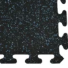 Rubber Tile Interlocking Sport 10% Blue 3/8 Inch x 2x2 Ft.