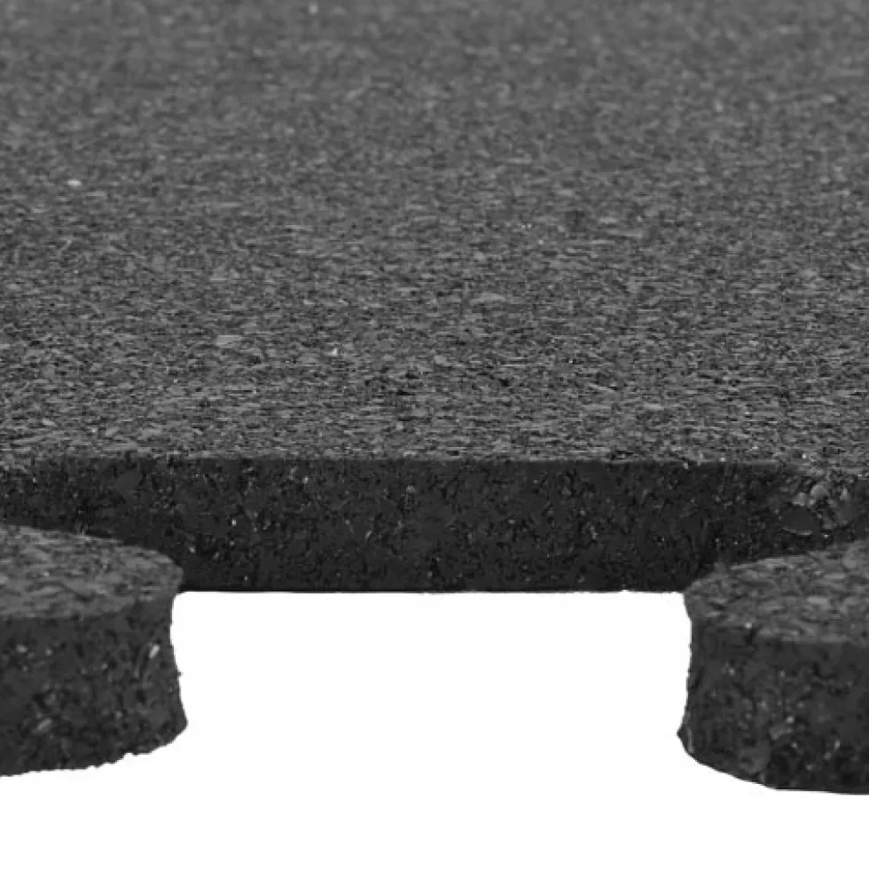 Rubber Tile Interlocking Sport 10% Blue 3/8 Inch x 2x2 Ft.