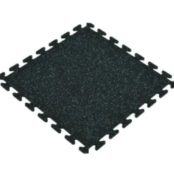 Rubber Tile Interlocking Sport 10% Blue 3/8 Inch x 2x2 Ft.