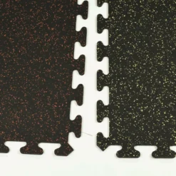 Rubber Tile Interlocking Sport 10% Red 3/8 Inch x 2x2 Ft.