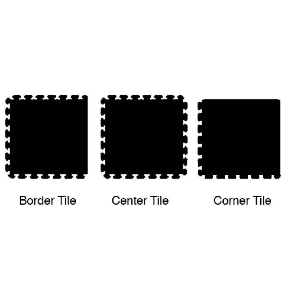 Rubber Tile Interlocking Sport 10% Red 3/8 Inch x 2x2 Ft.