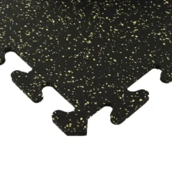 Rubber Tile Interlocking Sport 10% Tan 3/8 Inch x 2x2 Ft.