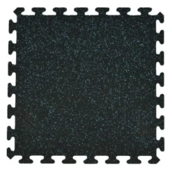 Rubber Tile Interlocking Sport West 10% Blue 3/8 Inch x 2x2 Ft.