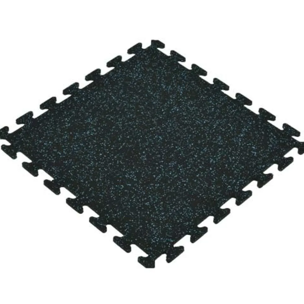 Rubber Tile Interlocking Sport West 10% Blue 3/8 Inch x 2x2 Ft.