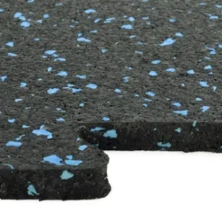 Rubber Tile Interlocking Sport West 10% Blue 3/8 Inch x 2x2 Ft.