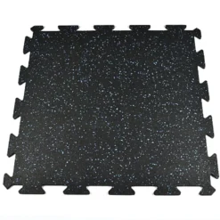 Rubber Tile Interlocks with Borders 10% Color 8mm x 25x25 Inches Pacific