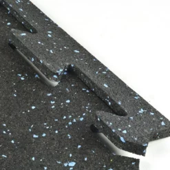 Rubber Tile Interlocks with Borders 10% Color 8mm x 25x25 Inches Pacific