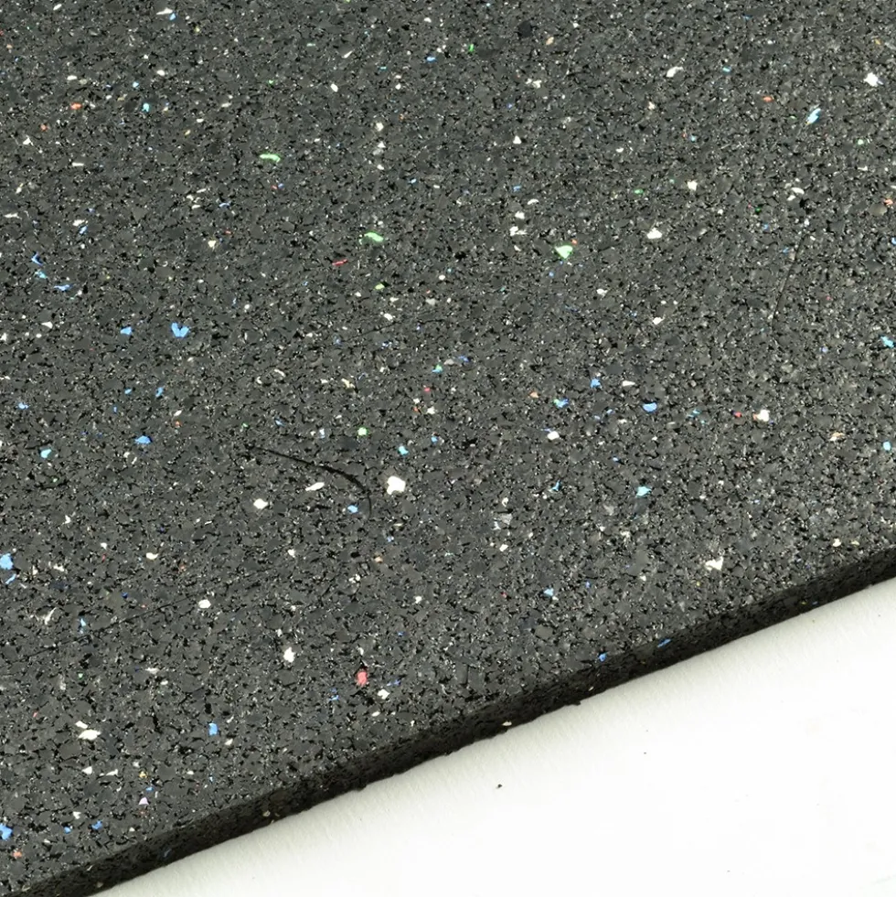 Rubber Tile Interlocks with Borders Regrind 1/4 Inch x 25x25 Inches Pacific