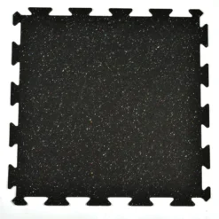 Rubber Tile Interlocks with Borders Regrind 1/4 Inch x 25x25 Inches Pacific