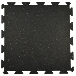 Rubber Tile Interlocks with Borders Regrind 1/4 Inch x 25x25 Inches Pacific