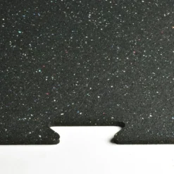 Rubber Tile Interlocks with Borders Regrind 1/4 Inch x 25x25 Inches Pacific