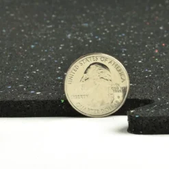 Rubber Tile Interlocks with Borders Regrind 1/4 Inch x 25x25 Inches Pacific