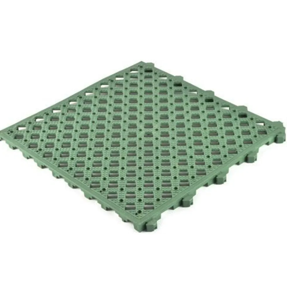 Safety Matta Perforated Green 1 Inch x 20x20 Inches