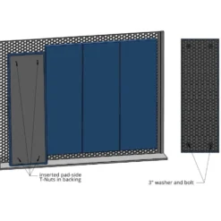 Safety Outdoor Stadium Chain Link Fence Pad 2 Inch x 4x5 Ft.