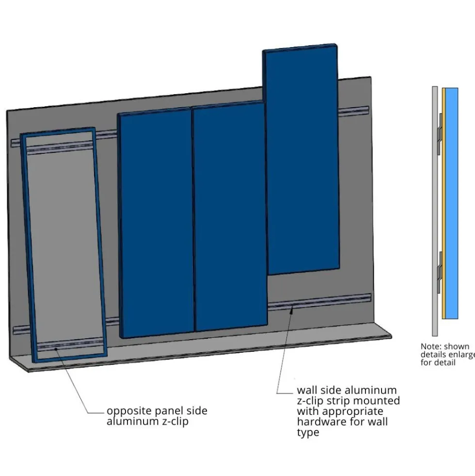 Safety Outdoor Stadium Pad 2 Inch x 4x5 Ft. Z Clip Attachment